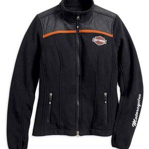 Harley Davidson Womens Miss Enthusiast Fleece Jacket (BLACK)